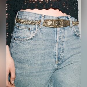 Zara Metal Gold Chain Medallion Bohemian Belt Festival Fairy‎ Mediterranean